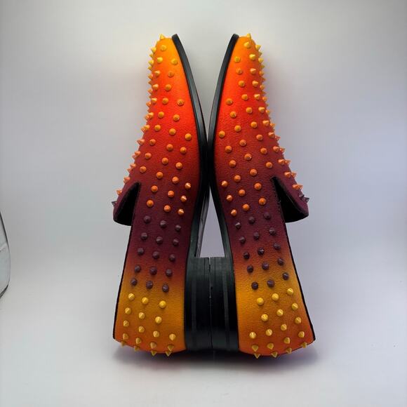 PARRAZO Premium Two Toned Orange Spiked Loafers Men’s Size 13